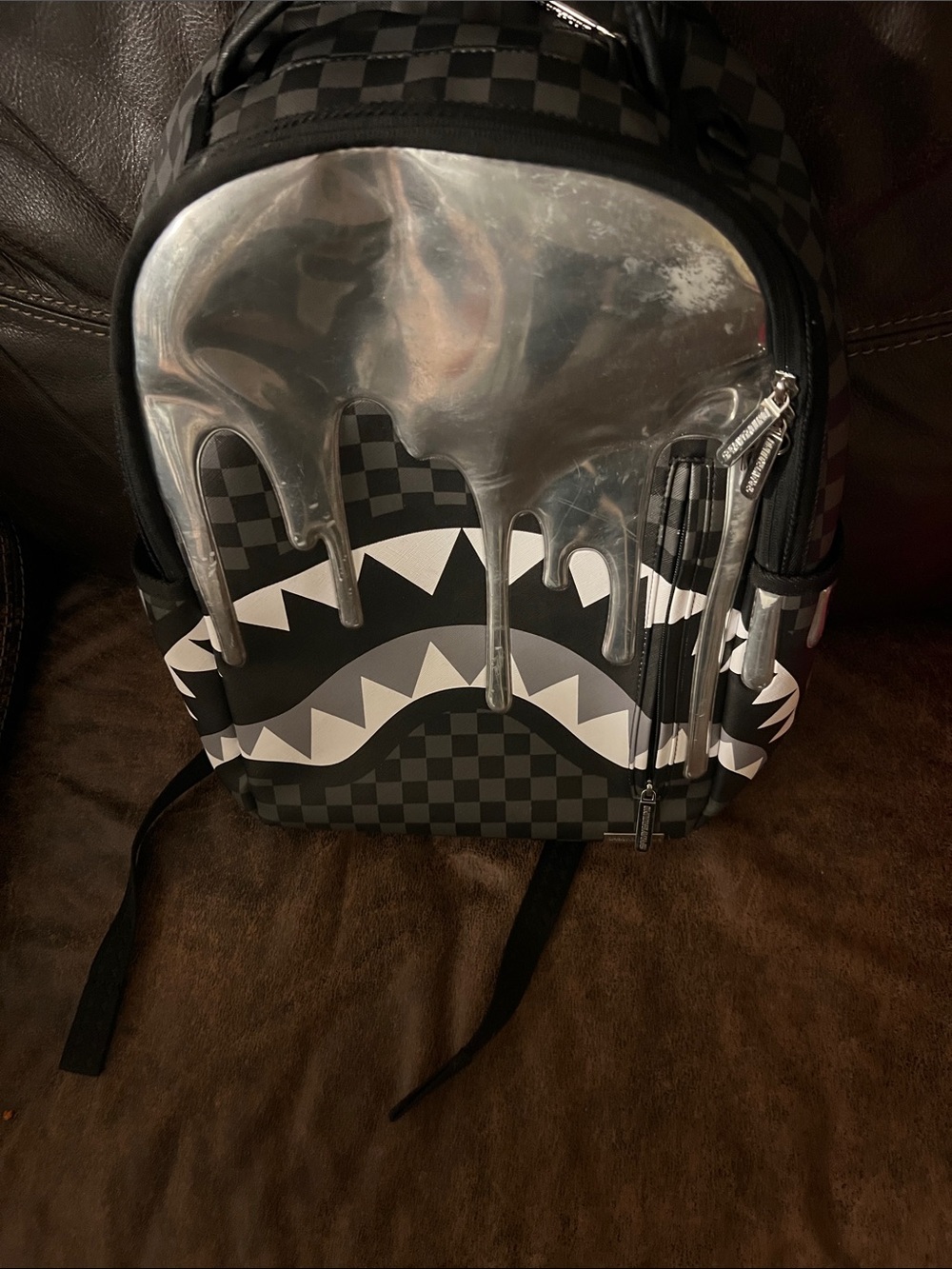 🔥Sprayground platinum drips Designer backpack Rare - Picture 2 of 11